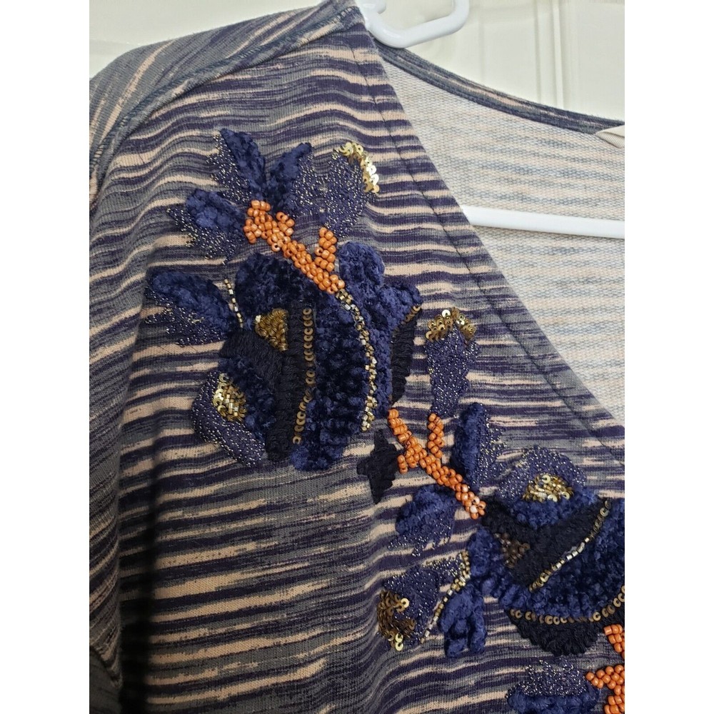Soft Surroundings Mangata Tunic Medium Embroidered Sequin Beaded Top - Picture 7 of 11